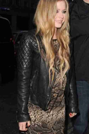 Canadian Singer Avril Lavigne Leather Jacket