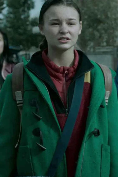 Zoe Marlett Black Summer TV Series Anna Green Wool Duffle Coat
