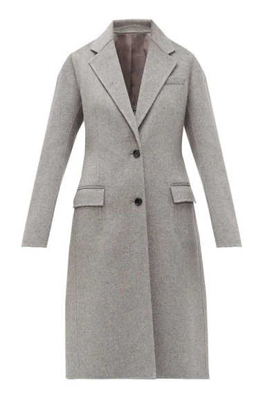 Marissa Morgan Bull TV Show Geneva Carr Grey Wool Trench Coat
