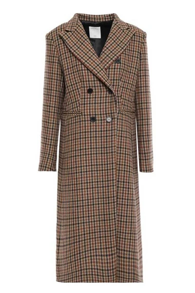 MacKenzie Meehan Taylor Rentzel Bull Checked Plaid Trench Coat