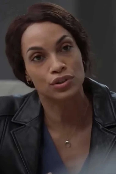 Rosario Dawson Dopesick Bridget Meyer Black Biker Jacket