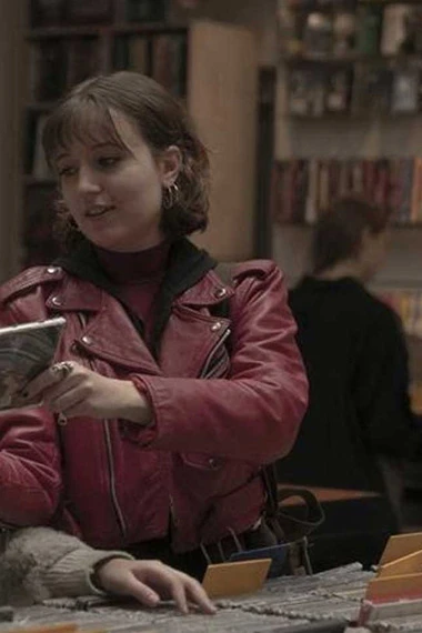 Amelia Fanny Bornedal Equinox TV Show Red Biker Leather Jacket