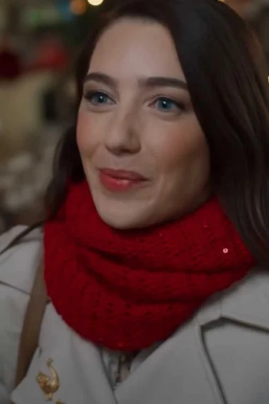 Natalie Dreyfuss Holly Fixing Up Christmas White Trench Coat