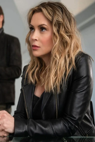 Grace Miller Brazen Alyssa Milano Biker Leather Jacket
