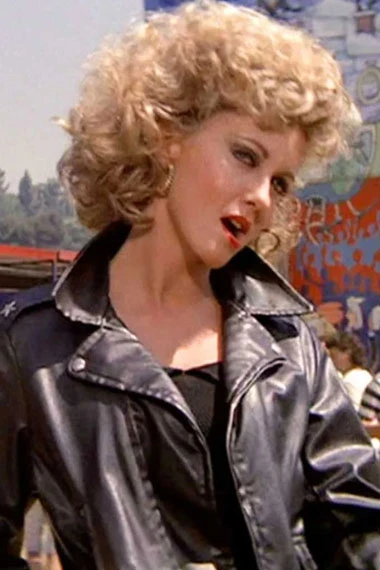 Grease Olivia Newton John Sandy Olsson Black Leather Jacket