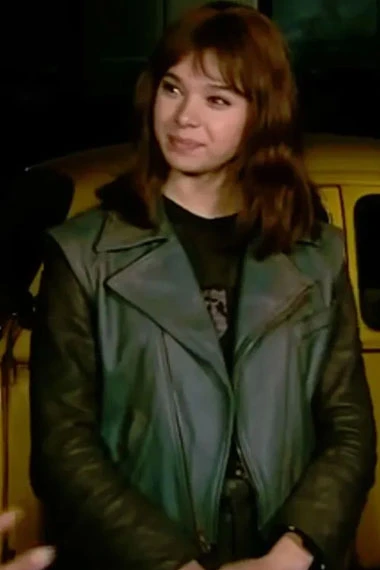 Hailee Steinfeld Charlie Watson Bumblebee Biker Leather Vest