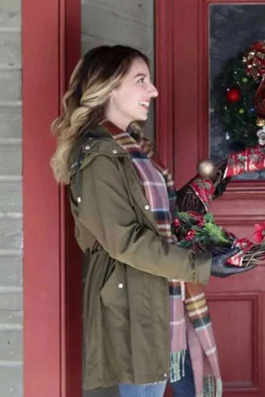 Sam Vanessa Lengies Heart Of The Holidays Green Cotton Jacket