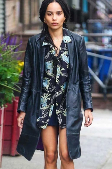 Zoe Kravitz High Fidelity Robyn Brooks Black Trench Coat