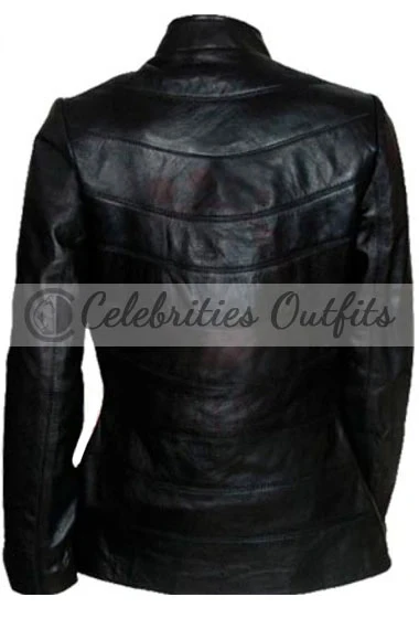 I Robot Bridget Moynahan Susan Calvin Black Leather Jacket bridget-moynahan-i-robot-jacket