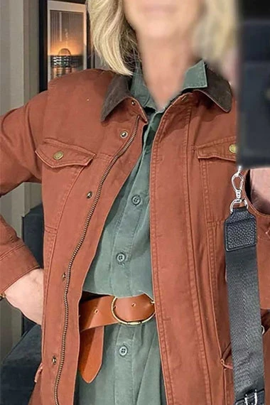 Laurie Jamie Lee Curtis Halloween Ends Brown Cotton Jacket