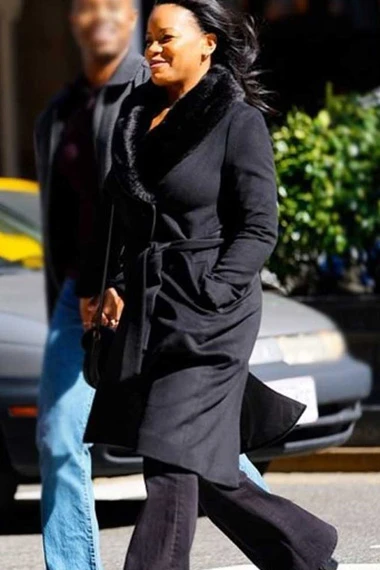 Journal for Jordan Chante Adams Dana Canedy Black Cotton Coat
