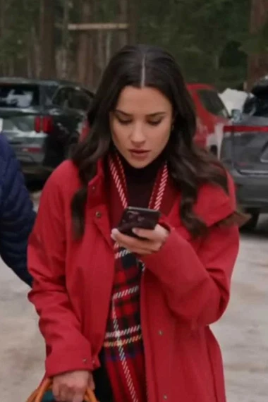 Kate Stafford Unlocking Christmas Taylor Cole Red Cotton Coat