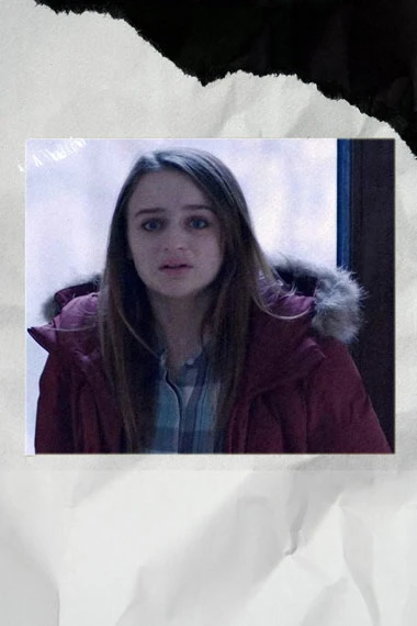 The Lie Joey King Kayla Fur Hooded Maroon Quilted Puffer Parka