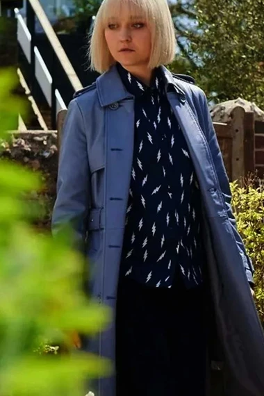 Florence Hall Queens of Mystery Matilda Stone Leather Coat