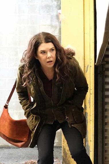 Lauren Graham Alex Morrow Mighty Ducks Green Fur Hooded Coat lauren-graham-mighty-ducks-coat