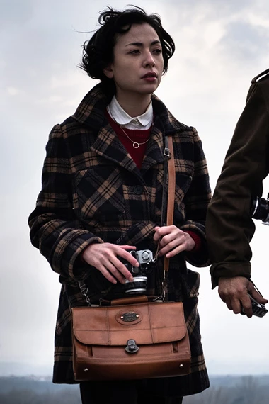 Minami Minamata Aileen Blue Plaid Trench Coat
