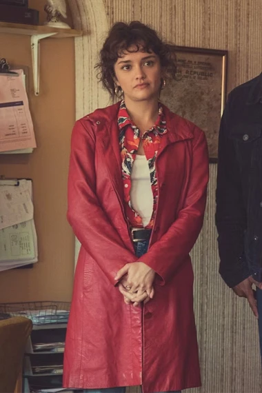 Pixie Olivia Cooke Trench Leather Coat