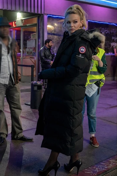 Carey Mulligan Promising Young Woman Black Puffer Coat