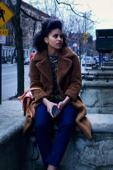 Sam High Flying Bird Zazie Beetz Brown Coat