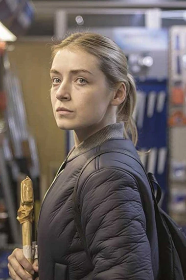 Sarah Bolger Good Woman Is Hard To Find Grey Parachute Jacket