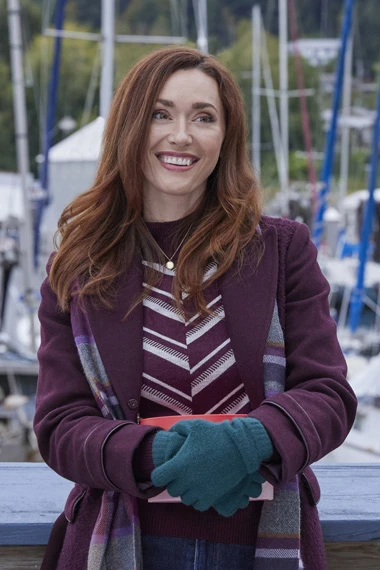 Nantucket Noel Sarah Power Christina Purple Wool Coat