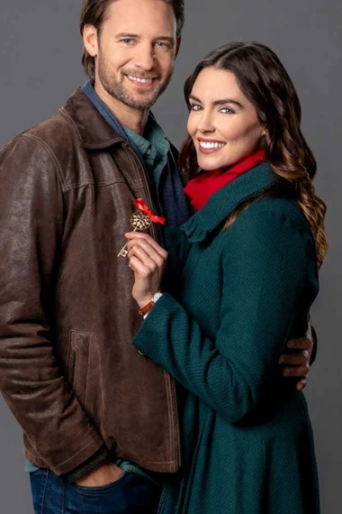 Taylor Cole Kate Stafford Unlocking Christmas Green Wool Coat
