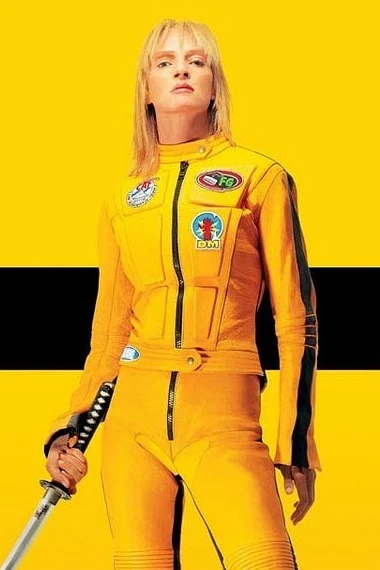 The Bride Kill Bill Uma Thurman Yellow Biker Jacket