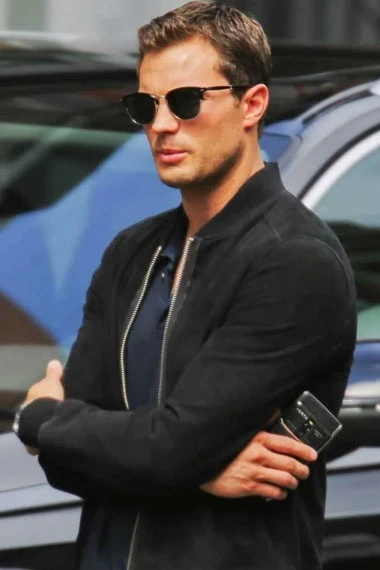 Christian Grey Fifty Shades Freed Jamie Dornan Bomber Jacket