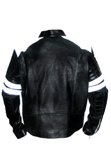 Fight Club Brad Pitt Tyler Durden Mayhem Black Leather Jacket fight-club-mayhem-black-jacket
