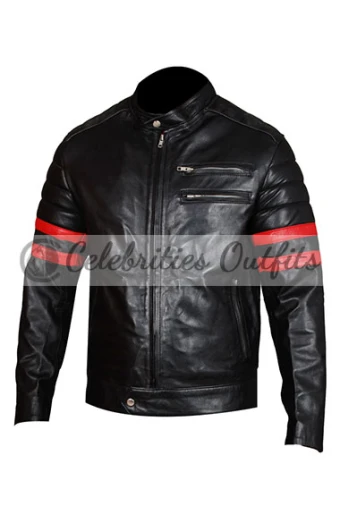 Fight Club Tyler Durden Brad Pitt Mayhem Black Leather Jacket fight-club-brad-pitt-black-leather-jacket