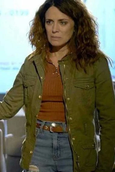 Yopi Candalaria Filthy Rich Alanna Ubach Green Cotton Jacket