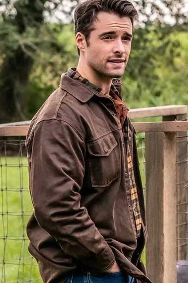 Eric Monreaux Corey Cott Filthy Rich TV Show Brown Cotton Jacket