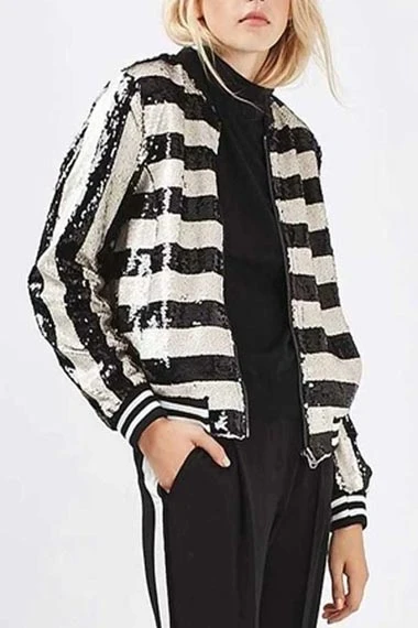 Kim Cattrall Filthy Rich Margaret Monreaux Stripes Jacket
