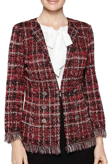 Norah Ellington Deneen Tyler Filthy Rich Checked Plaid Jacket