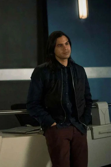 Carlos Valdes The Flash Cisco Ramon Vibe Black Satin Jacket