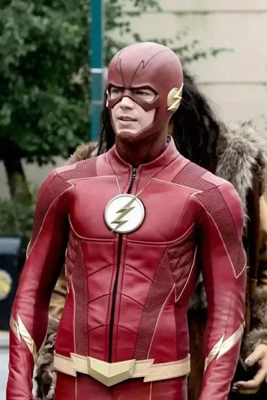 Barry Allen The Flash Grant Gustin Red Leather Cosplay Jacket