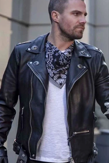 Oliver Queen The Flash TV Show Crossover Stephen Amell Jacket