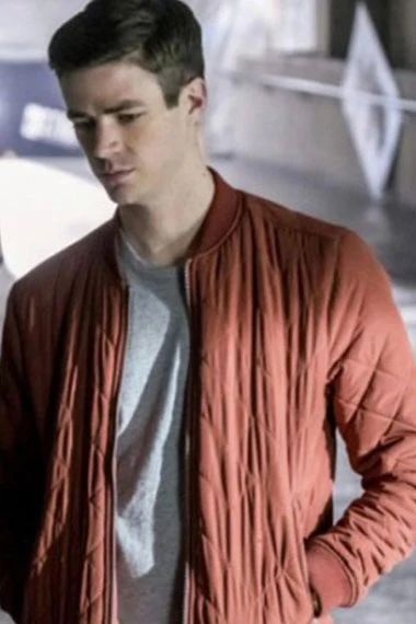 Barry Allen The Flash Grant Gustin Red Puffer Quilted Jacket
