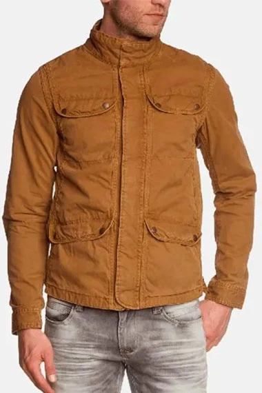 Barry Allen Grant Gustin The Flash TV Show Brown Cotton Jacket
