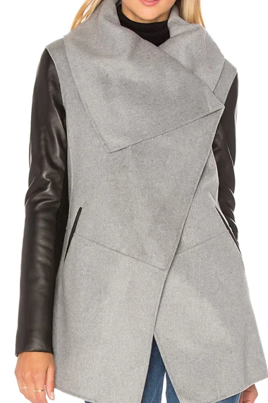 Iris West The Flash Candice Patton Grey Suede Leather Coat