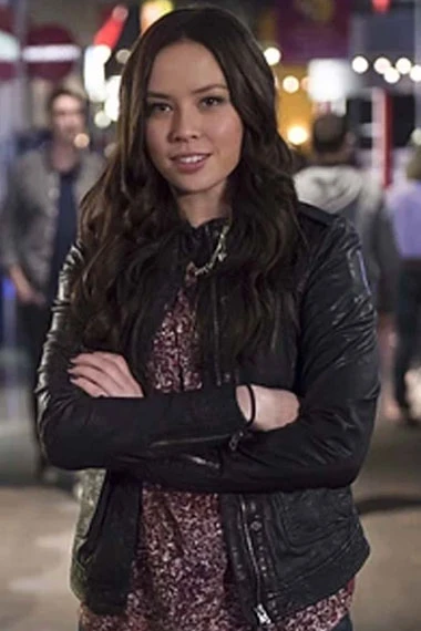 Doctor Light Flash Malese Jow Linda Park Black Leather Jacket