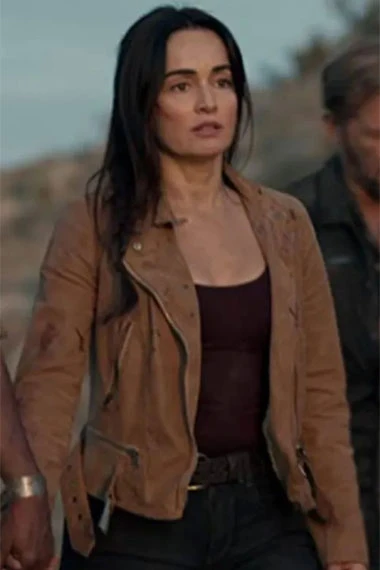 Ana de la Reguera Adela The Forever Purge Brown Suede Jacket