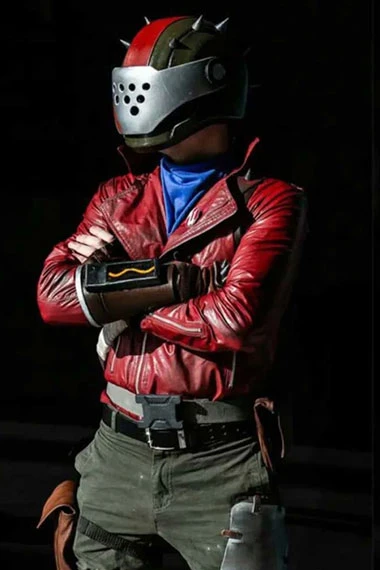 Battle Royale Fortnite Rust Lord Biker Cosplay Leather Jacket