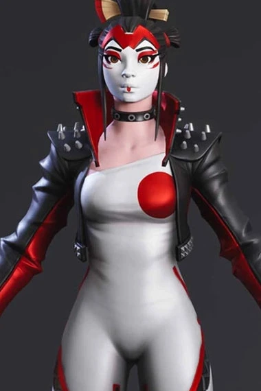 Fortnite Battle Royale Takara Black Studded Leather Jacket