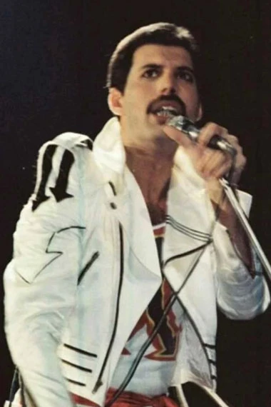Hot Space Freddie Mercury Casual Biker White Leather Jacket