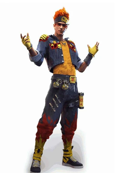 Garena Free Fire Alvaro Gaming Cosplay Cropped Denim Jacket