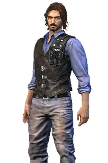 Andrew Police Officer Garena Free Fire Cosplay Leather Vest