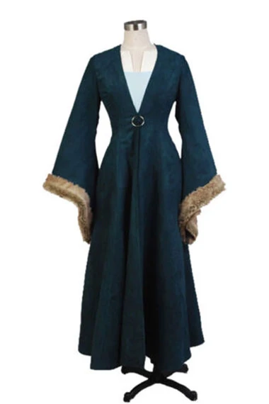 Michelle Fairley Game Of Thrones Catelyn Stark Green Wool Coat