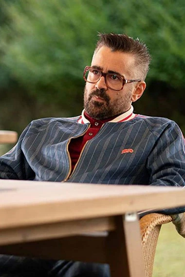 Colin Farrell The Gentlemen Coach Blue Quilted Bomber Jacket