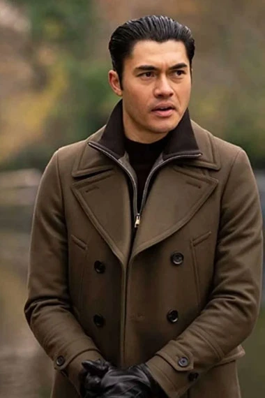 Dry Eye Henry Golding The Gentlemen Brown Wool Trench Pea Coat